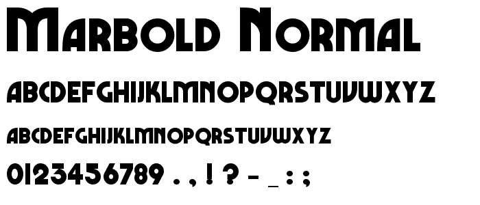 Marbold Normal font